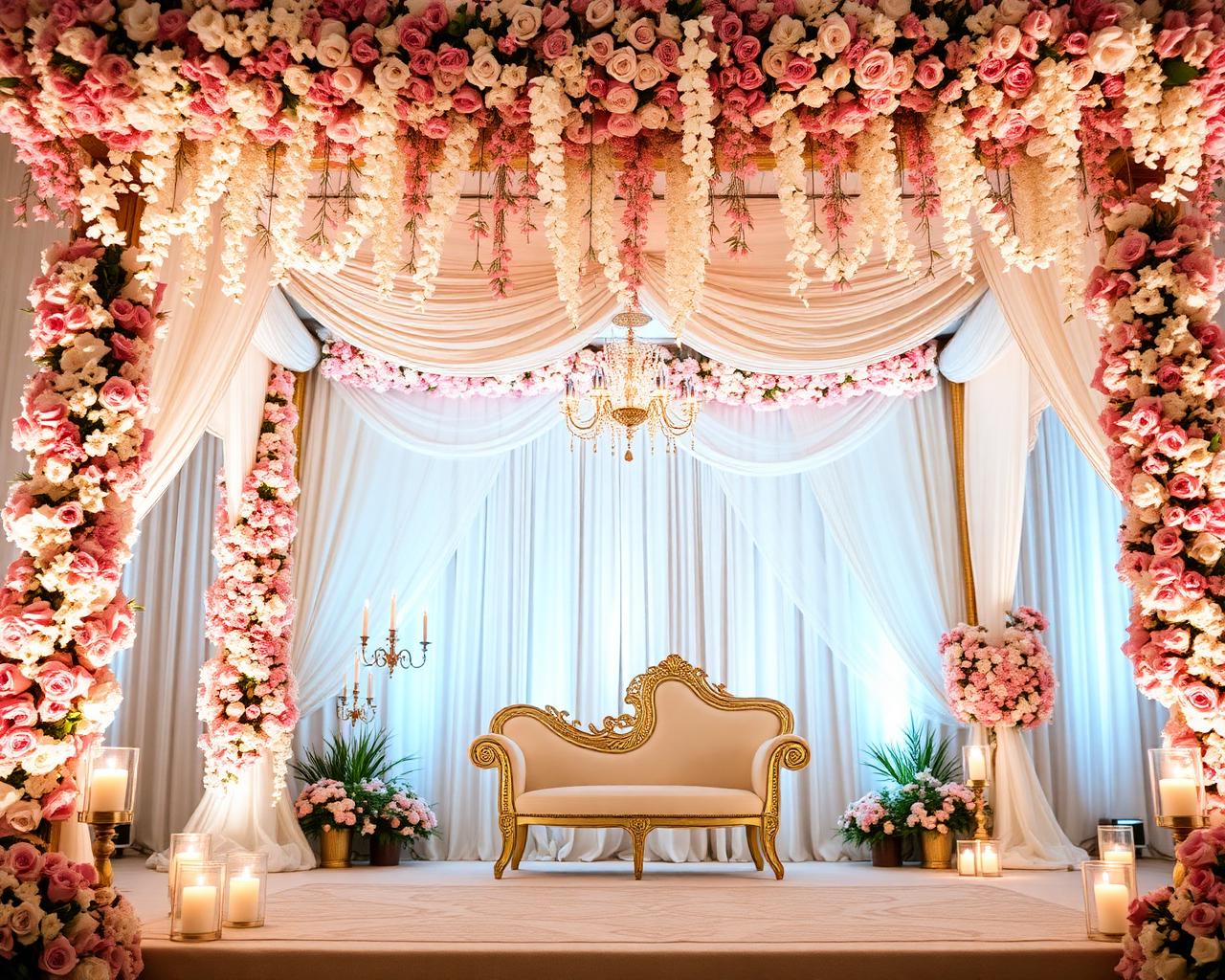 Cascading mandap